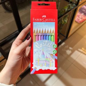 مدادرنگی 10 رنگ پاستلی فابرکاستل جعبه مقوایی